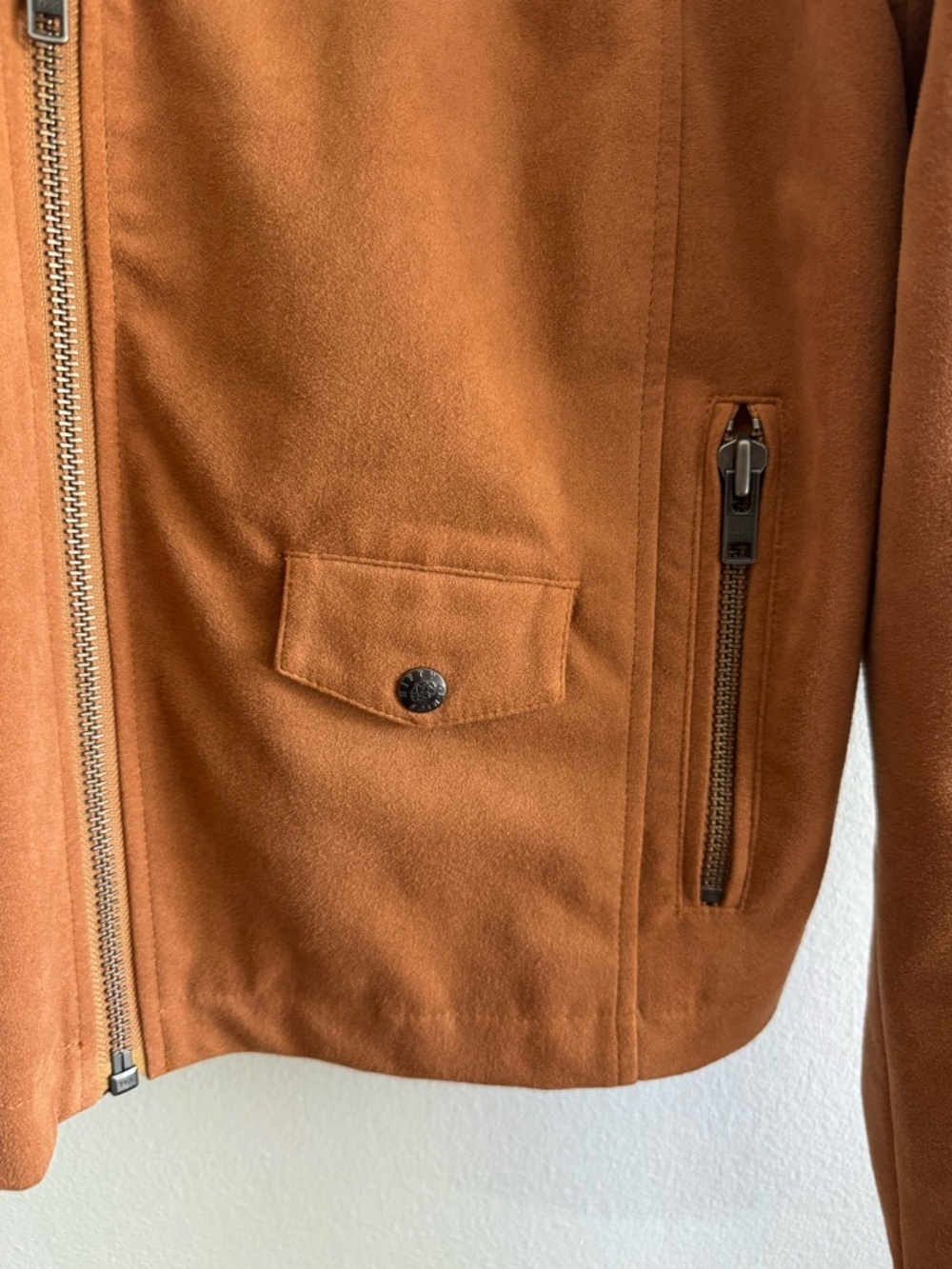 Nifty Genius Tan Rider Moto Jacket size Small - Picture 4 of 7